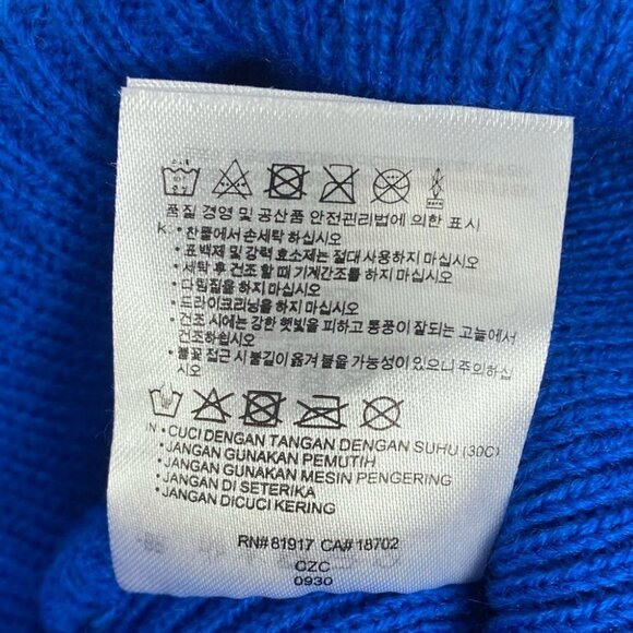 NWT Levis Blue Ribbed Knit Pom Pom Winter Hat Toque Beanie New w Tags Nordstrom - Picture 7 of 10